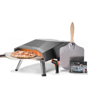 Mechanical Timer Control Portable Gas Burner Small Pizza Maker Oven with 12 Pizza Stone