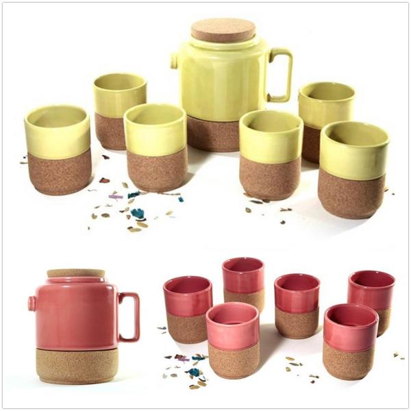 Cheap Anti Friction Custom Cork Teapot Sugar Pot Multipurpose White Yellow Red for sale