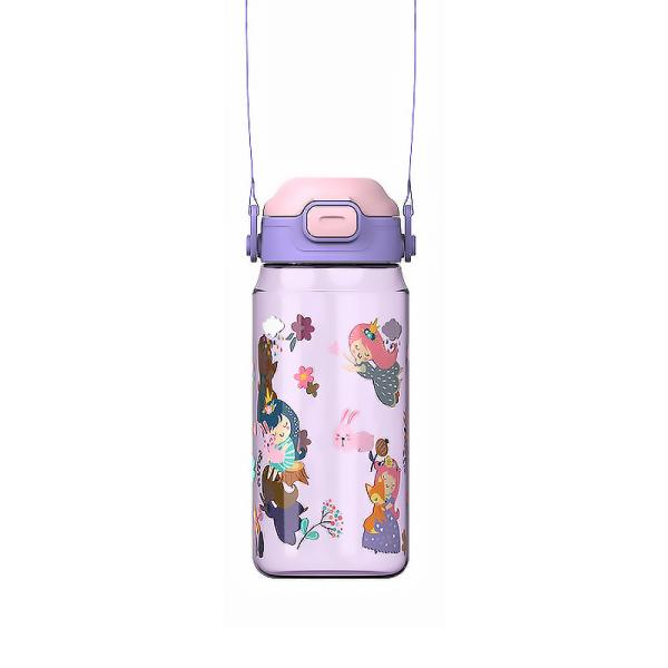Cheap 600ML Spill Proof Cartoon Animal Print Reusable PC Straw Cup For Back To School for sale