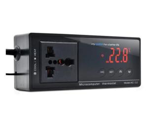 Digital Reptile Thermostat with US Plug Universal Socket ON/OFF Regulator Temperature Controller AC-112 110V16A 16-40C