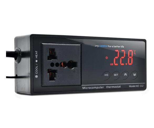 Cheap Digital Reptile Thermostat with US Plug Universal Socket ON/OFF Regulator Temperature Controller AC-112 110V16A 16-40C for sale
