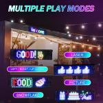 Programmable Led Sign, 15''x4'' Pre-made Animations & Customizable Text Led Car