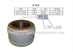 sinotruk spare part break drum part number AZ9231340006 with warranty