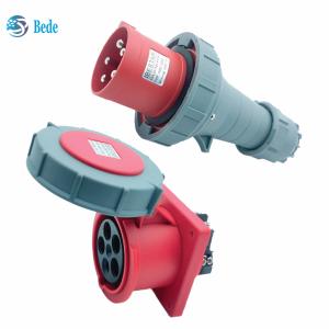 Best Waterproof IP67 Industrial Plug Sockets 5Pins 3P+N+E 63Amp and 125Amp Panel Mounting Type wholesale