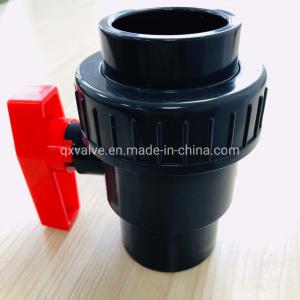 PVC Single Union Ball Valve DIN Pn16 for Normal Temperature and Shutoff Function