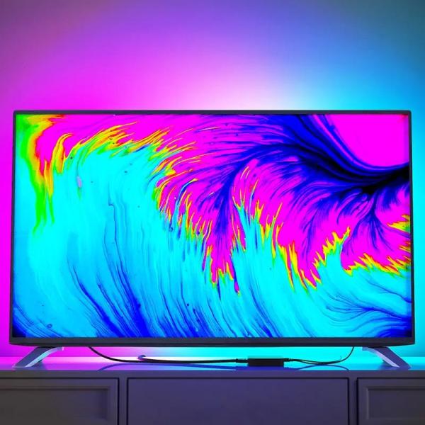 Cheap Smart TV LED Strip Lights HDMI Sync Box With WIFI BLE Control And Dynamic Color Changing for sale