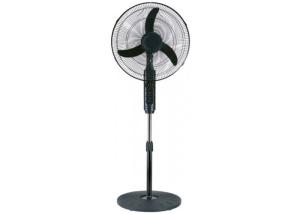 Black 400mm Electric Pedestal Fans With 3 Pin Plug For Home / Office