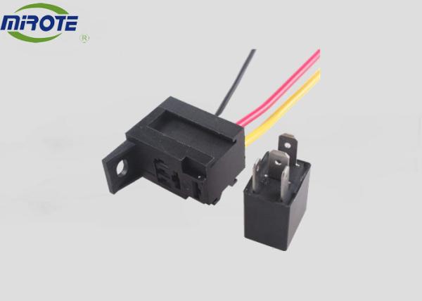 Cheap Universal Black Automotive Relay Socket For Wire Pump Light  Horn 4P 12V 30 Amp automotive relay pcb socket for sale