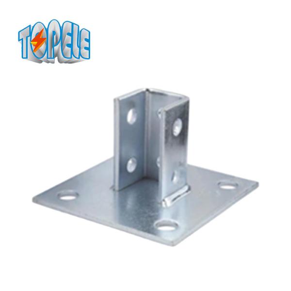 Cheap 4 Hole Single Channel Post Base 13/32" Unistrut Plate for sale