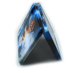 custom printed CD tin box with hinged lid