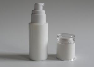 China Milky Dropper Glass Toiletry Bottles Empty Makeup Containers For Cream on sale
