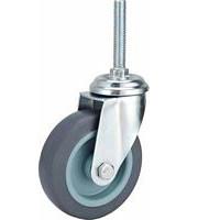 Cheap light duty 4" threaded stem TPR caster,  2.5 inch TPR wheels, 3 inch TPR castor, thermoplastic rubber caster for sale