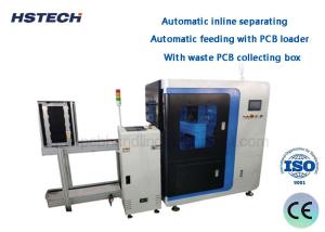 Automatic Inline Separating 1.1KW Circular Blade Inline Vcut PCB Depaneling Machine With Waste PCB Collecting Box