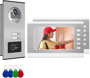 China 15VDC Front Door Video Intercom Door Entry RJ45 Cable 2 Call Panel on sale