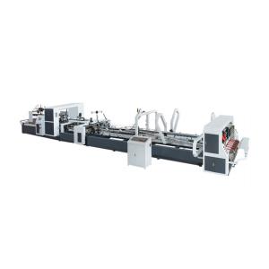High Speed Automatic Carton Flexo Folder Gluer / Stapler Stitching Machine