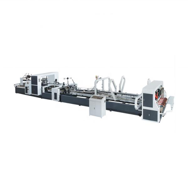 Cheap High Speed Automatic Carton Flexo Folder Gluer / Stapler Stitching Machine for sale