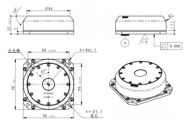 Cheap Precision Electronic Gyroscope Sensor For Navigation ≤0.005º/H^1/2 Random Walk Coefficient for sale