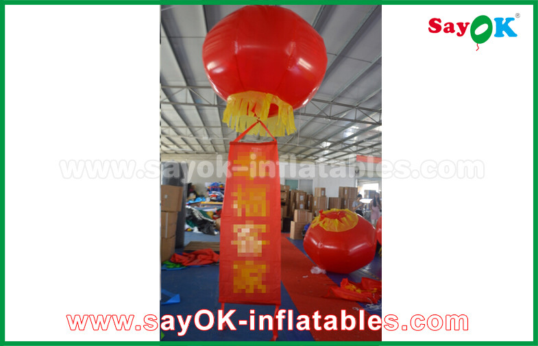 Nylon Cloth Inflatable Lighting Decoration Red Inflatable Lantern Glim Scaldfish