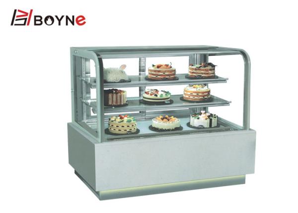 Cheap 3 Layer Pastry Display Cabinet  90 ° Glass Cake Chiller for sale