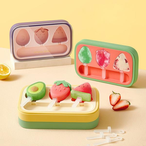 Cheap DIY Kids Cute Shapes Ice Cream Popsicle Molds Ice Cream Making Mould Odorless for sale