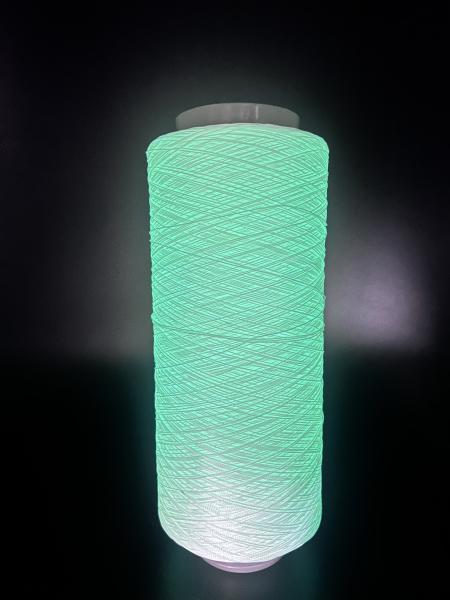 Cheap White Luminous Yarn Polyester Material With 8 Hours Glowing Time for sale