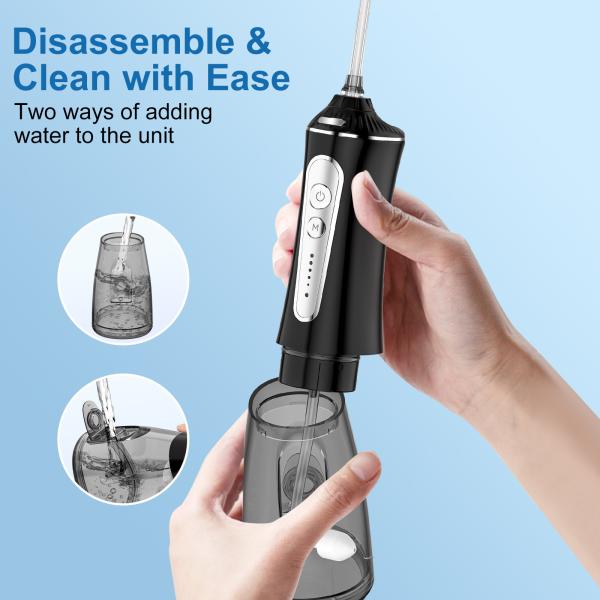 Cheap Travel and Household Dental Water Flosser Oral Irrigator with 5 Cleaning Modes and 5 Customizable Nozzle Tips for sale