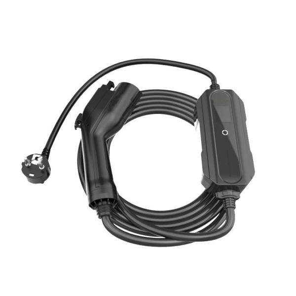 Cheap Schuko Plug SAE J1772 Type 1 Portable EV Charger With Control Box for sale