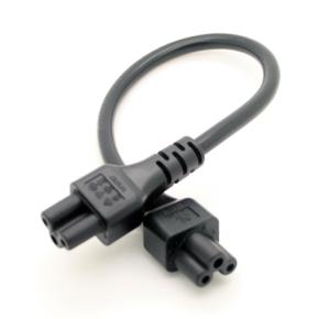 China IEC 320 C5 to C5 Power cord, Micky Female to Female power cable 25CM on sale