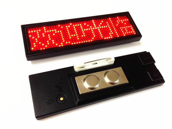 Cheap Programmable LED scrolling message Badge for sale