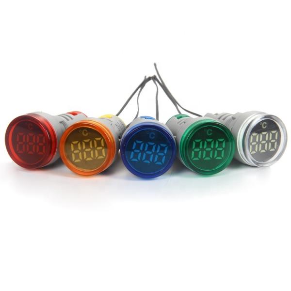 Cheap 22mm Round Temperautre  Indicator Light meter for sale