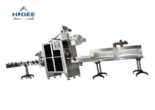 Cheap Glass Bottle Shrink Sleeve Applicator Machine , Ss 304 Sleeve Labeling Machine for sale