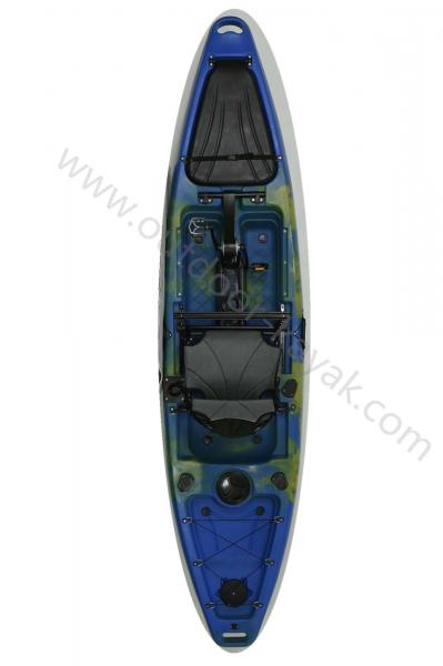 Cheap Waterproof Hatchs 12ft Sea Touring Kayak Adjustable Footrest Steering System for sale