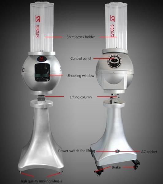 Cheap SMALL INTELLIGENT FULL FUNCTION BADMINTON MACHINE ROBOT WITH REMOTE CONTROL Y9000 for sale
