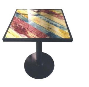 YALEESON L600*W450*H720mm Square Table Tops with Round Base Dining Table (size can be customized)