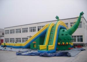 China 30M Long Giant Dinosaur Inflatable Slide / Kids Huge Blow Up Slide on sale