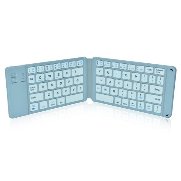 Cheap Rechargeable Full Size Folding Keyboard , Folding Wireless Keyboard Compatible IOS Android Windows for sale