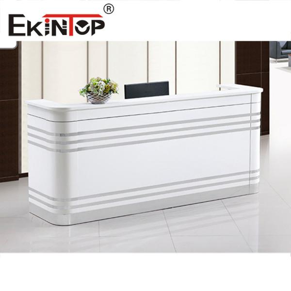 Cheap Multifunctional L Shaped Reception Desk , Reception Computer Table OEM ODM for sale