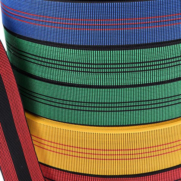 Cheap PP Upholstery Elastic Webbing Jacquard Elastic Furniture Straps for sale