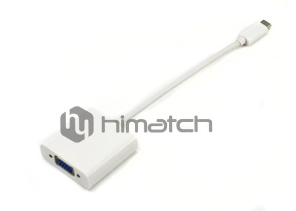 Cheap OEM USB 3.1 Type C Cable / USB C To VGA Female Adapter Cable For DLP Projector for sale