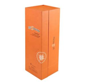 China Custom Logo Printed Color Box Magnet Wine Box Gift Packaging Box For Wine Storage on sale