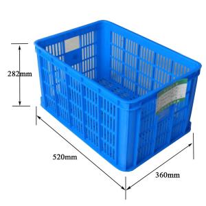 Best Blue Foldable Stackable Plastic Crate Box 50KG Load Capacity wholesale