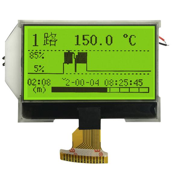 Cheap STN Yellow Green Monochrome Graphic LCD Display 128x64 Positive 3.3V SPI for sale