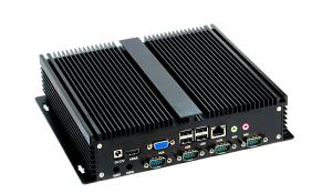Black Shell Mini Embedded Industrial PC With Intel I3/I5/I7 Processor