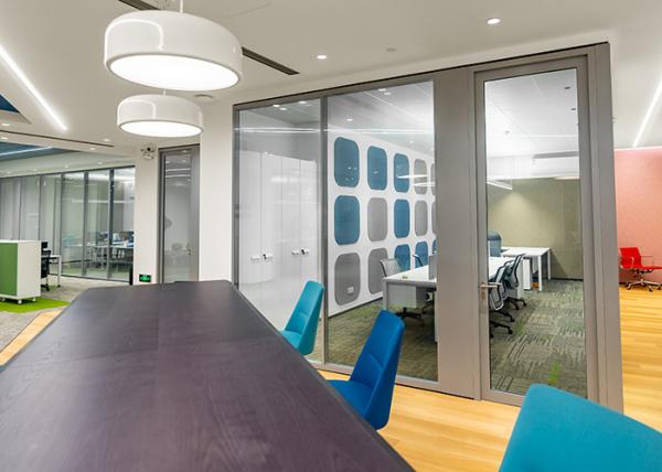 Cheap 108 Series Framed Glass Partition Features High-transparency Tempered Glass Panels Within A Sleek Aluminum Frame for sale
