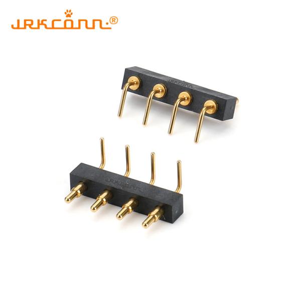 Cheap Brass Barrel Spring Loaded Pin Connector , 4 Pin Pogo Connector for Stable and Secure Connection for sale