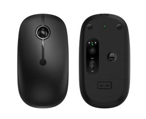 Black Computer Hardware Devices Multi - Channel Wireless Mouse 120 * 66 * 36mm