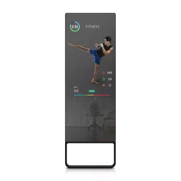 Cheap Customized Interactive Exercise Mirror , Full Body Gym Mirror With LCD Screen for sale