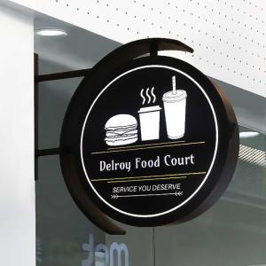 China OEM 1cm-30cm Round Outdoor Light Box Double Sided Illuminated Sign on sale