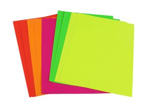 Uncoated Cyber Color Paper in flurescent pink yellow green fuchsia orange colors