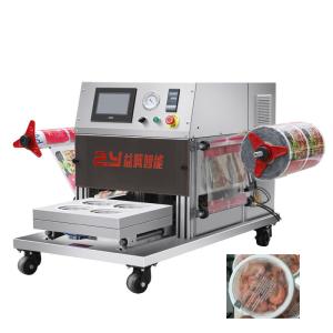 1.5KW Desktop Semi Automatic Bowl Sealer Machine With Date Coding Printing